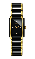 RADO Integral Diamonds 22.7mm Ceramic-Stainless Steel Black-Gold Women's Watch R20845712