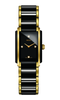 RADO Integral Diamonds 22.7mm Ceramic-Stainless Steel Black-Gold Women's Watch R20845712