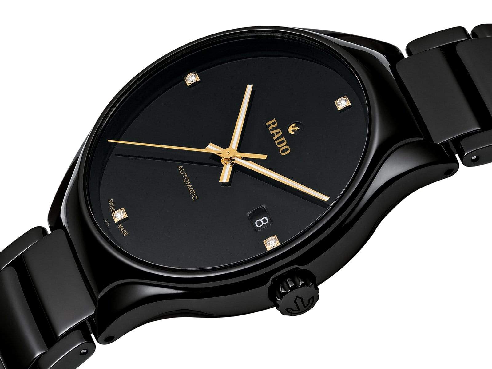 RADO True Automatic Diamonds 40mm Black Ceramic Men's Watch R27056712