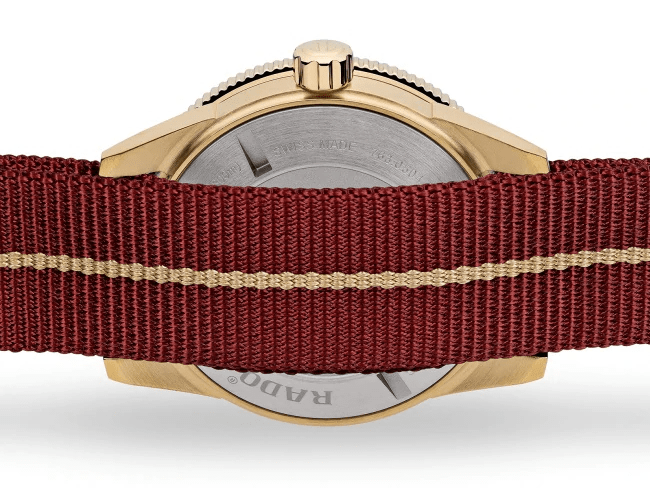 RADO Captain Cook Bronze 42mm Red Dial NATO Strap Men's Watch R32504407