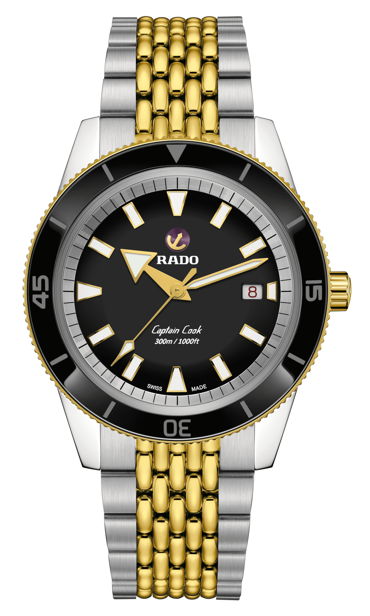 RADO Captain Cook Automatic 42mm Yellow-Gold Stainless Steel Men's Watch R32138153