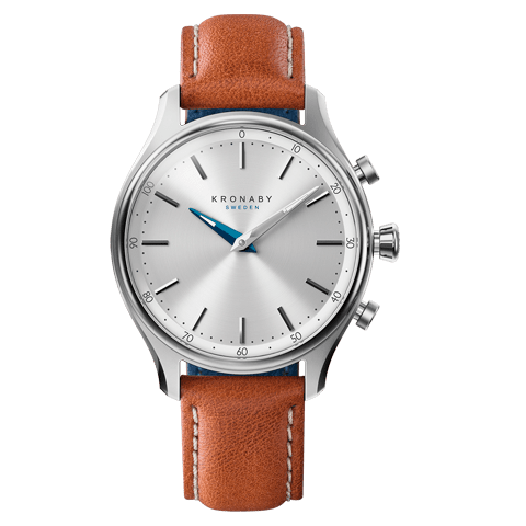Balehval Give brud Kronaby Sekel 38mm Smartwatch Brown Strap Unisex Watch S0658/1– Time  Machine Plus