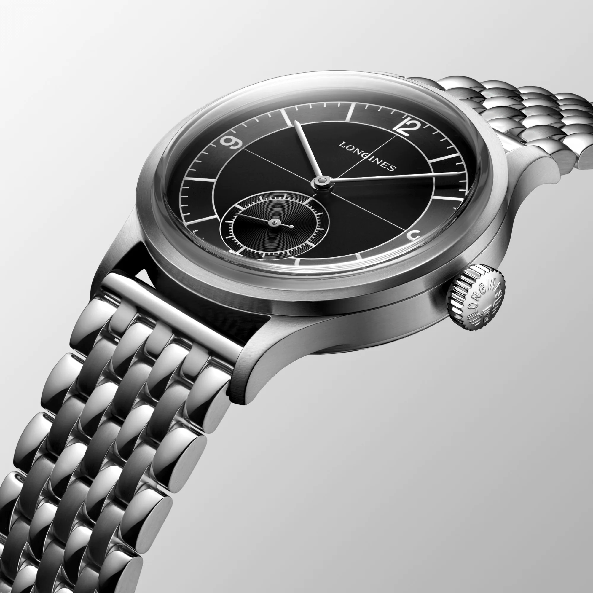 Longines Heritage Classic Sector Dial Stainless Steel Men's Watch L28284536