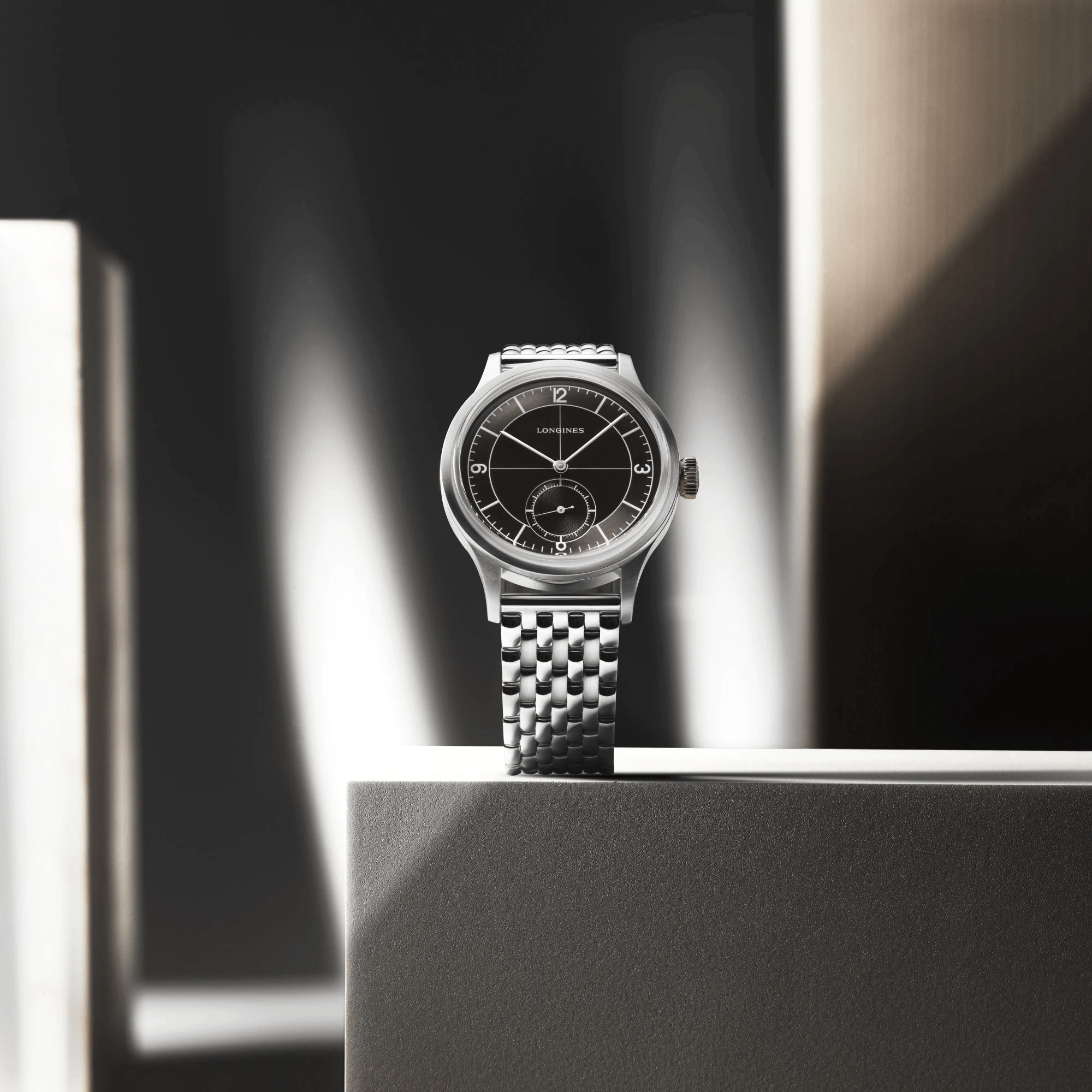 Longines Heritage Classic Sector Dial Stainless Steel Men's Watch L28284536