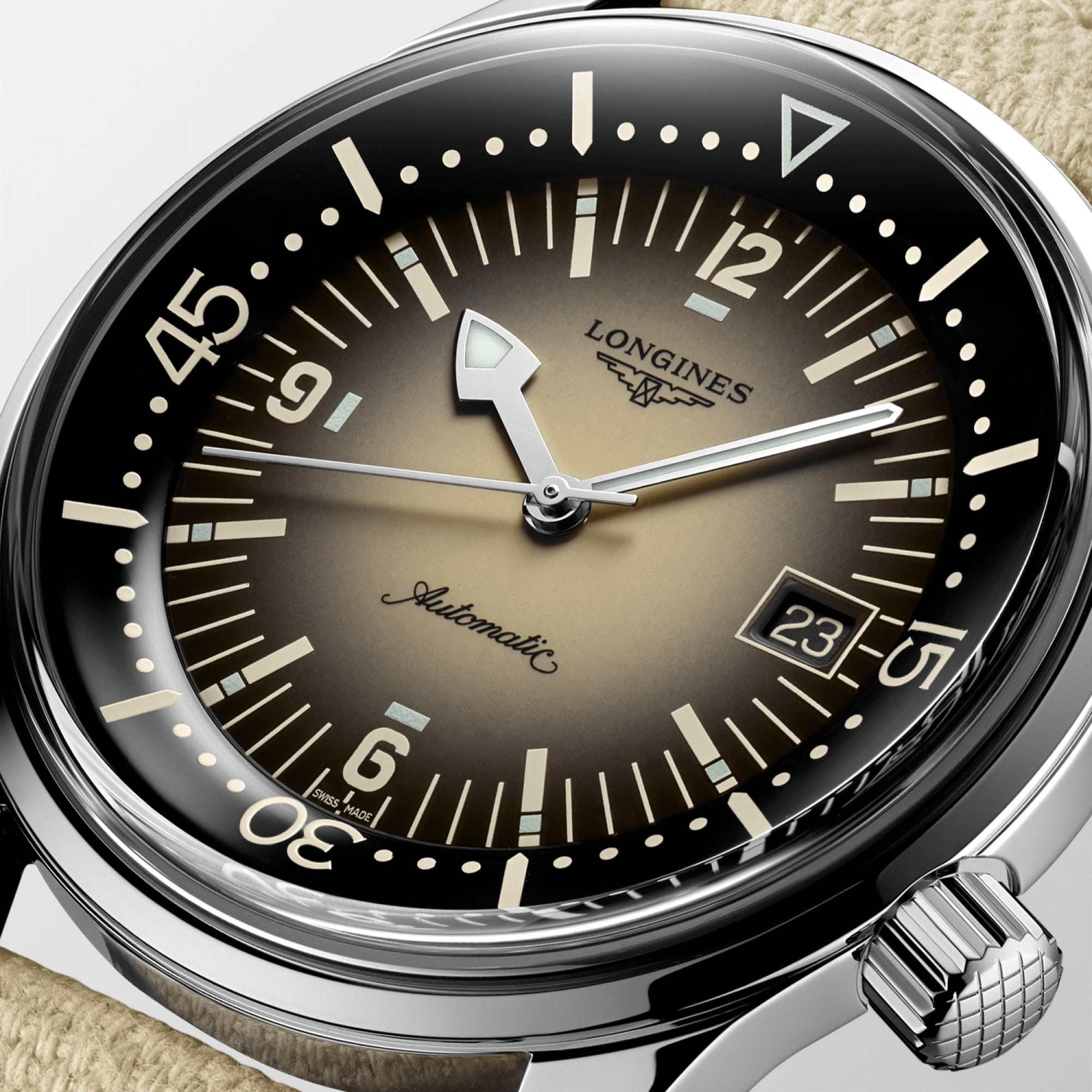 Longines Legend Diver 42mm Beige Dial Men's Watch L37744302