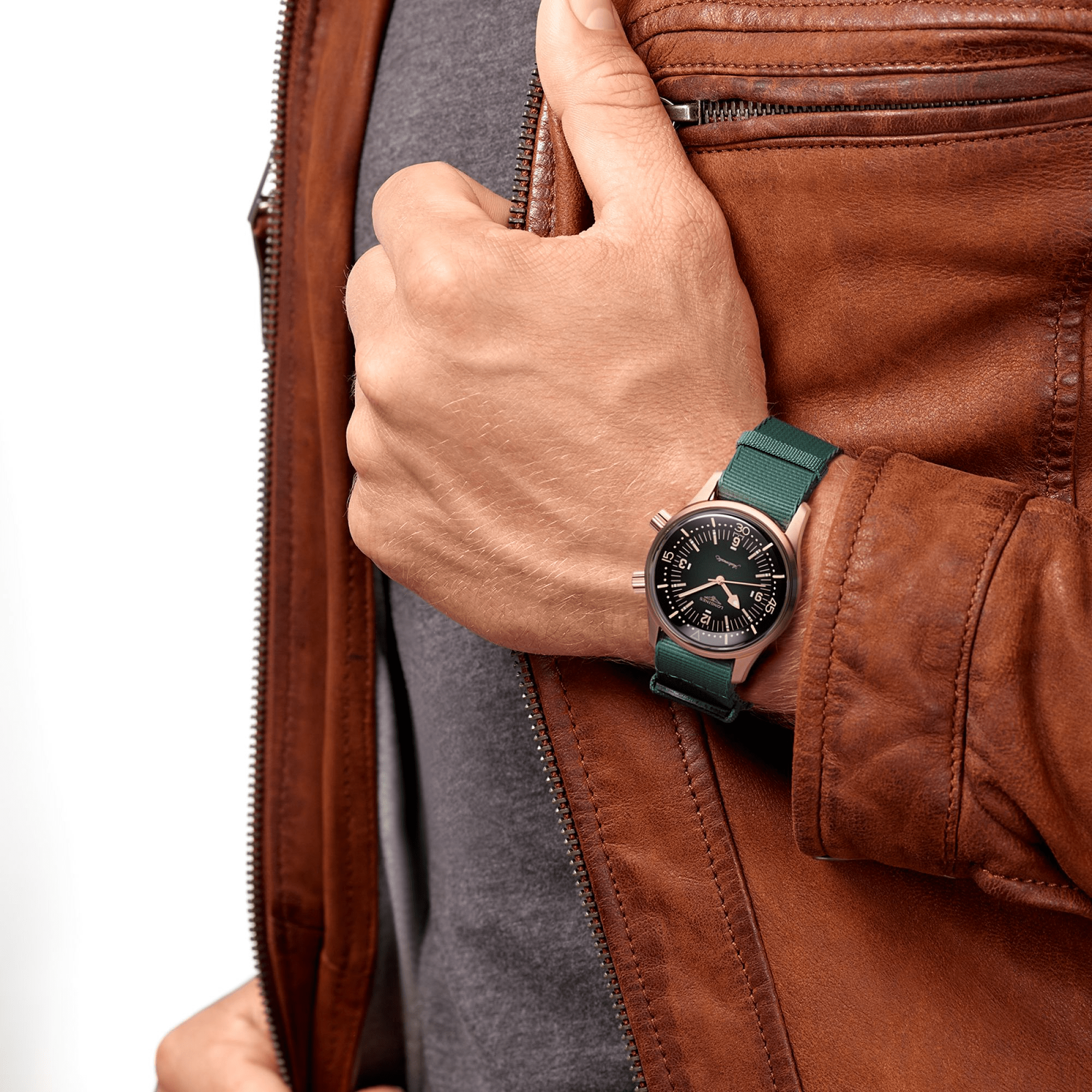 Longines Legend Diver Bronze 42mm Green Dial Men's Watch L37741502