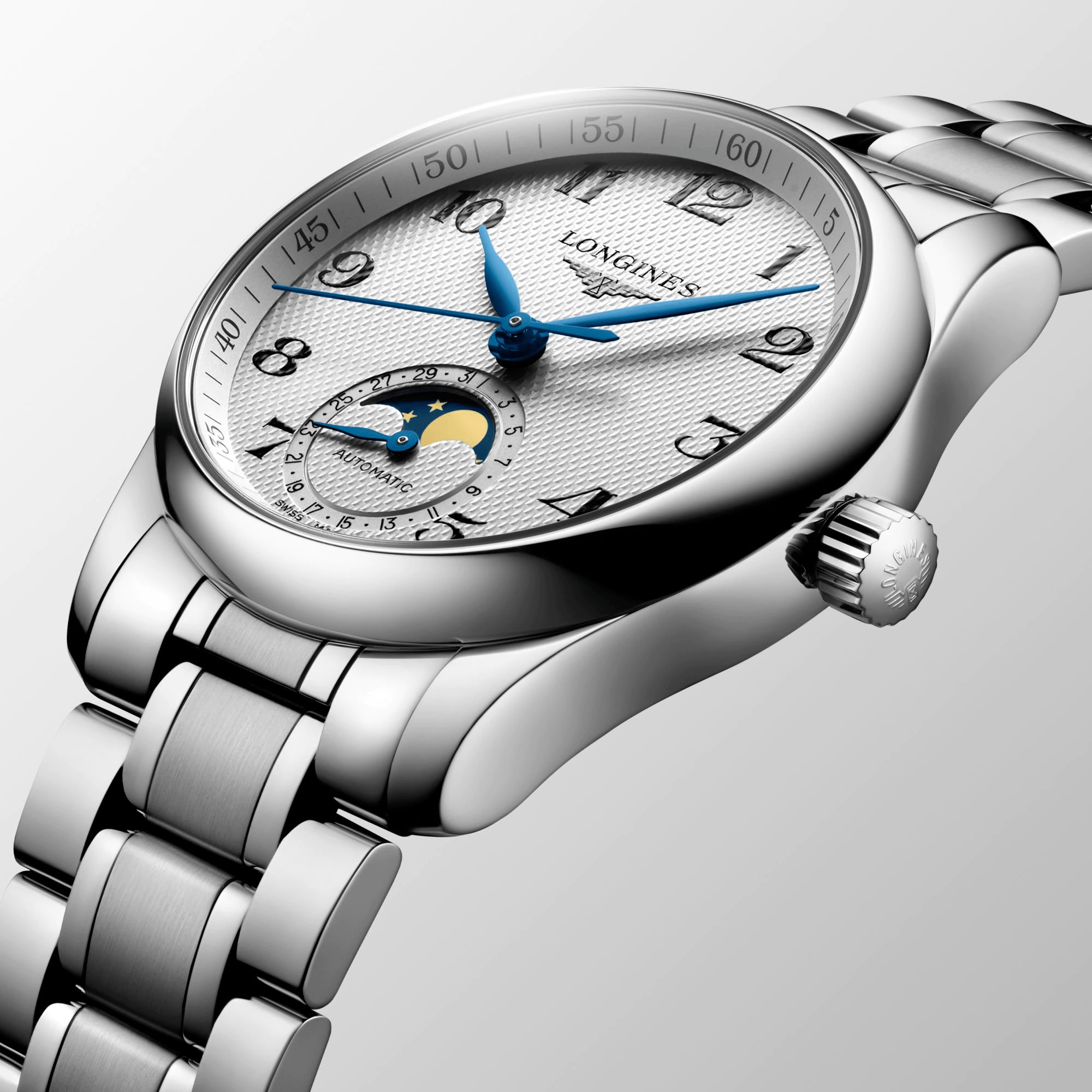 Longines Master Collection 34mm Moonphase Steel Women's Watch L24094786