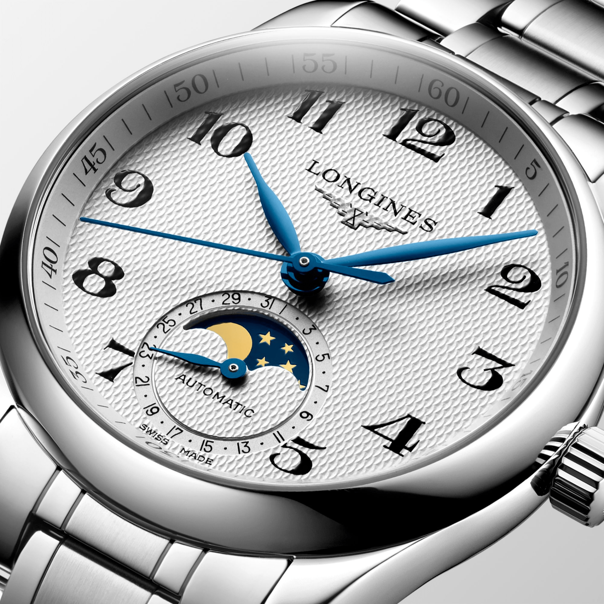 Longines Master Collection 34mm Moonphase Steel Women's Watch L24094786