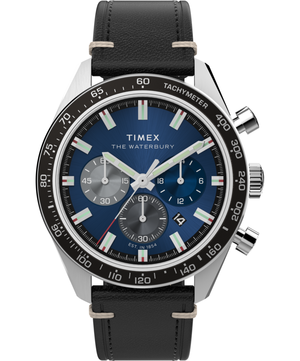 Timex Waterbury Traditional Chronograph 41mm Blue Dial Men's Watch TW2Y18600