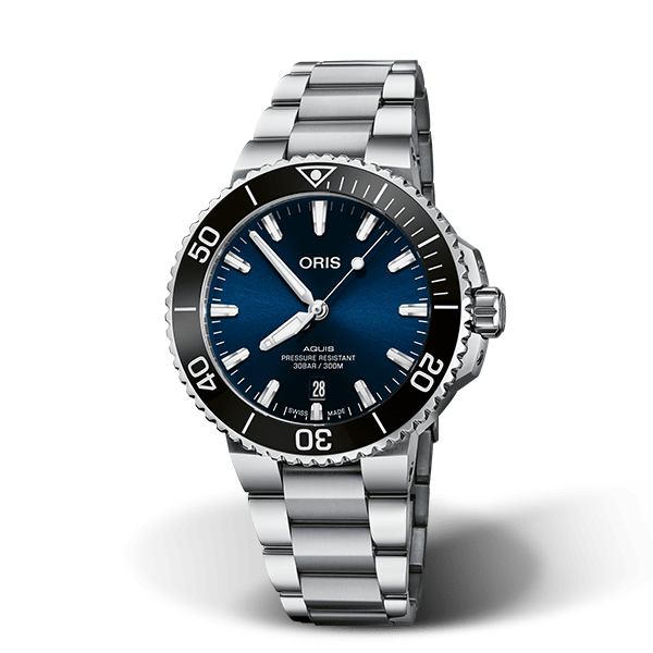 Oris Aquis Date 41.5mm Blue Dial Steel Men's Watch 01 733 7766 4135-07 8 22 05PEB
