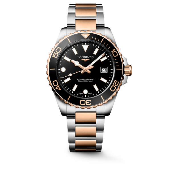 ジョンリンクス Longines HydroConquest Quartz 42mm Black Dial Men's Watch