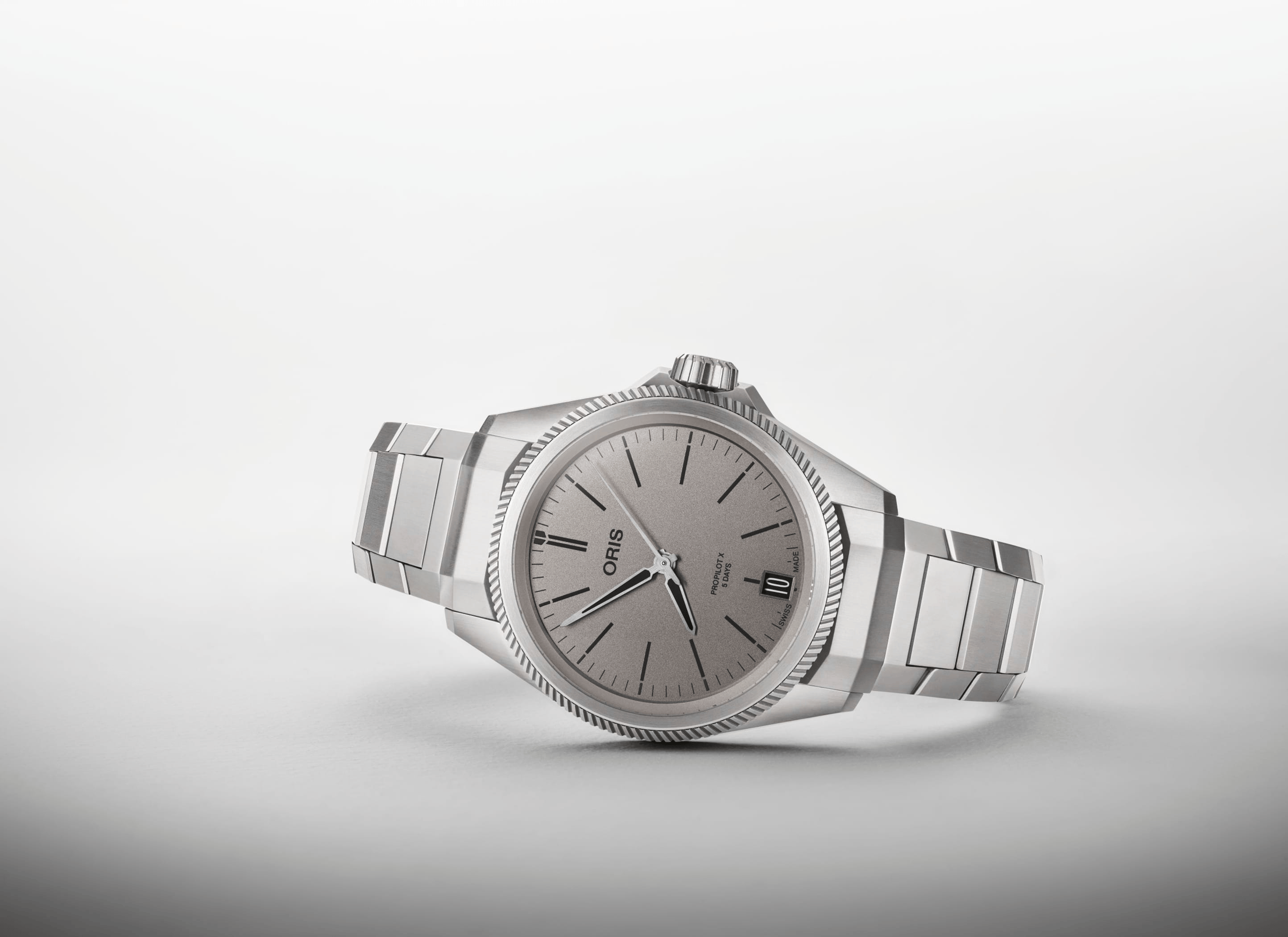 Oris ProPilot X Calibre 400 39mm Grey Dial Men's Watch 01 400 7778 7153-07 7 20 01TLC