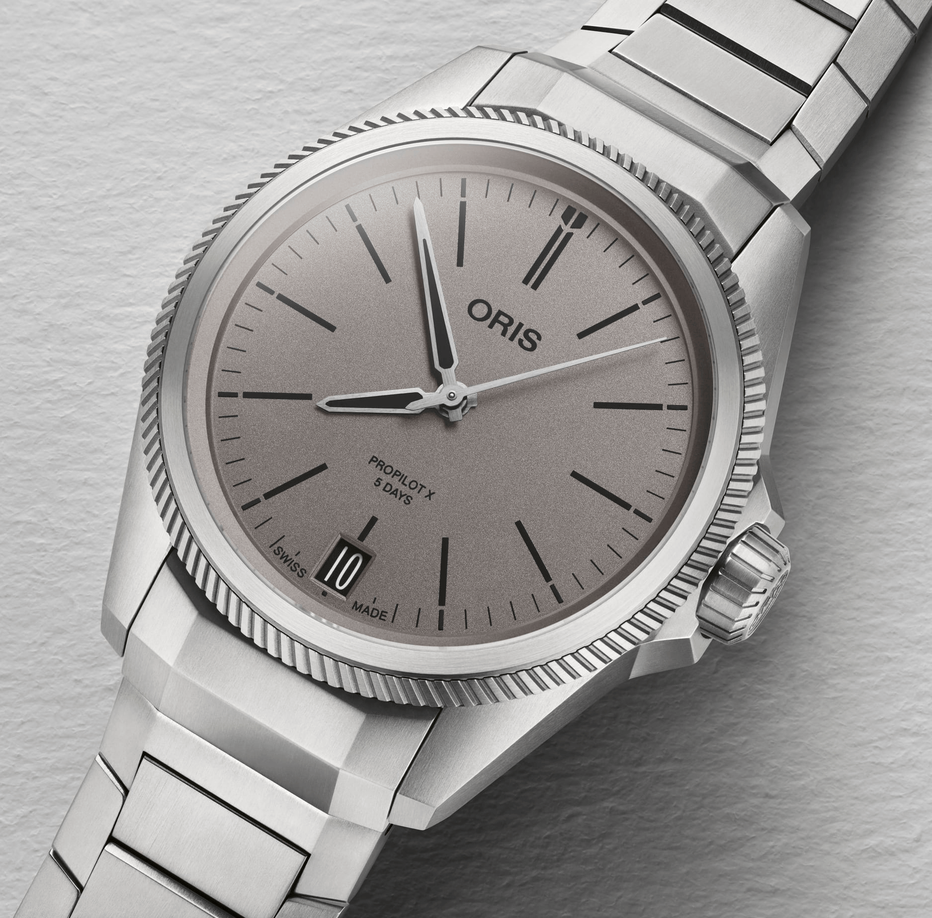 Oris ProPilot X Calibre 400 39mm Grey Dial Men's Watch 01 400 7778 7153-07 7 20 01TLC