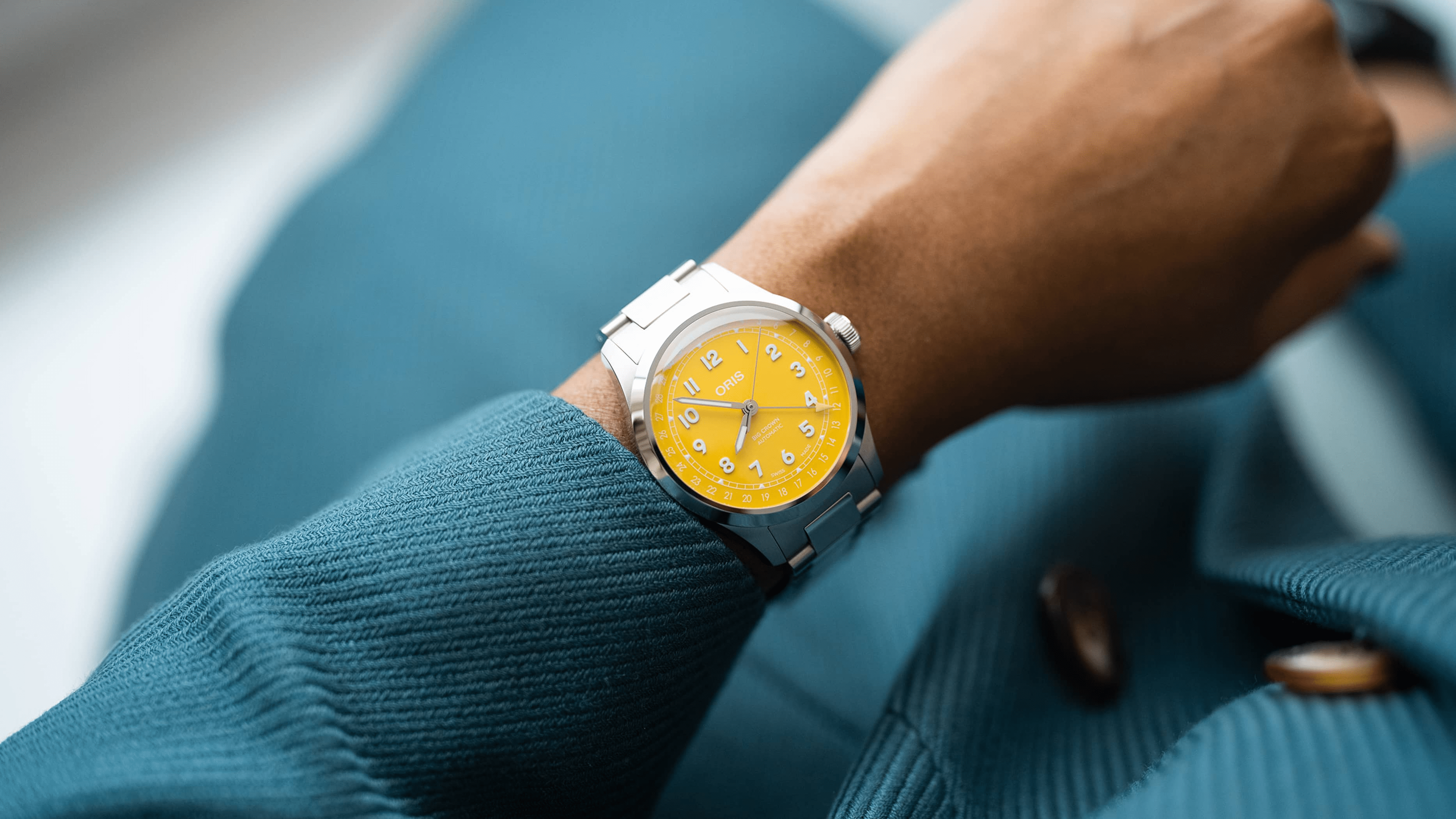 Oris Big Crown Pointer Date 40mm Yellow Dial Men's Watch 01 754 7798 4069-07 8 20 06