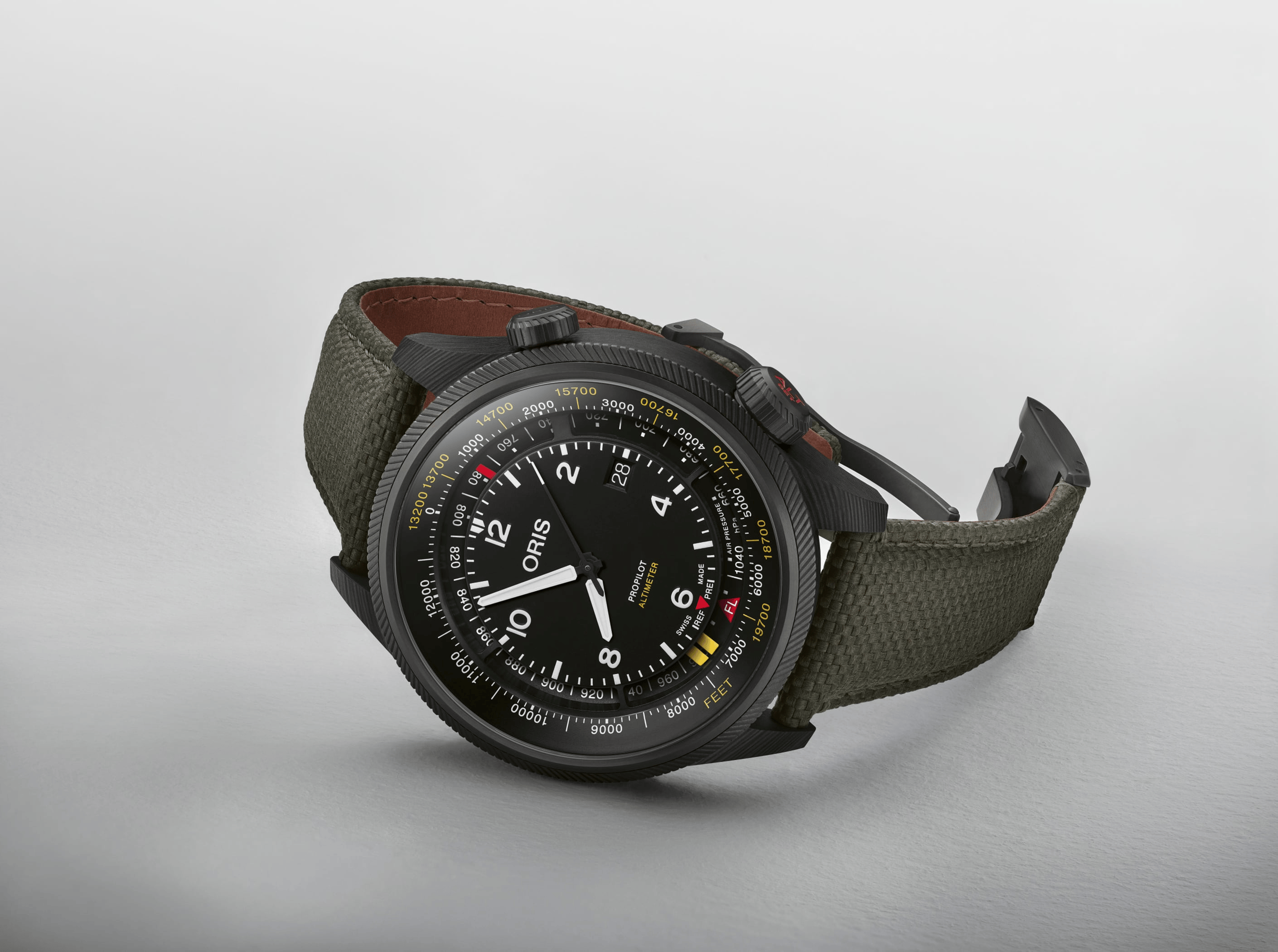 Oris ProPilot Altimeter - Feet Scale 47mm Black Dial Men's Watch 01 793 7775 8734-Set