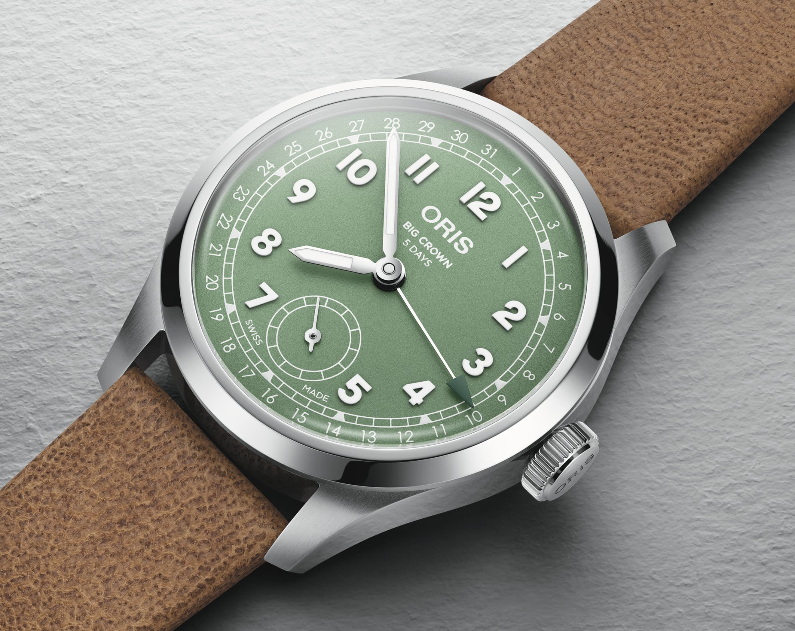 Oris Big Crown Pointer Date Calibre 403 40mm Green Dial Men's Watch 01 403 7799 4067-07 6 20 09FC