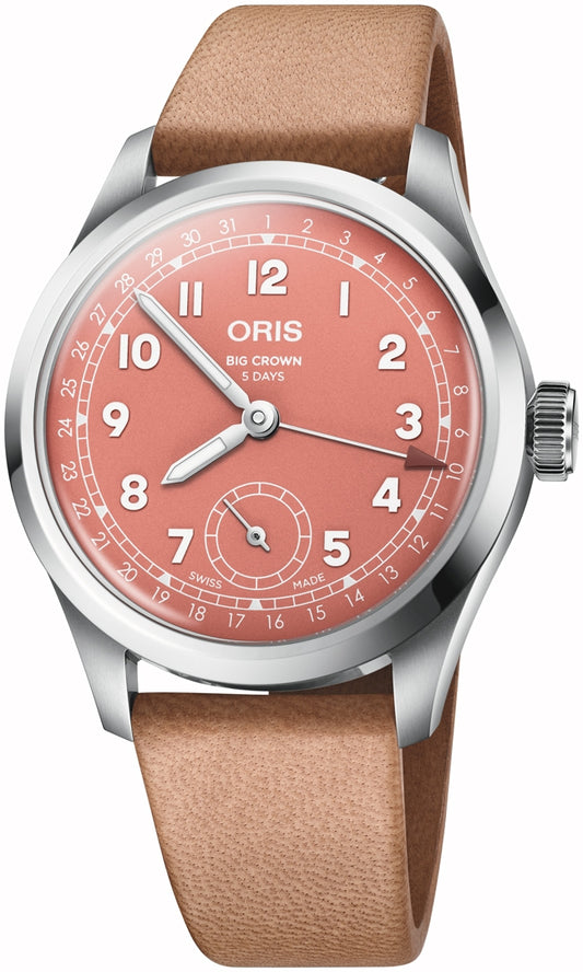 Oris Big Crown Pointer Date Calibre 403 40mm Pink Dial Men's Watch 01 403 7799 4068-07 6 20 11FC