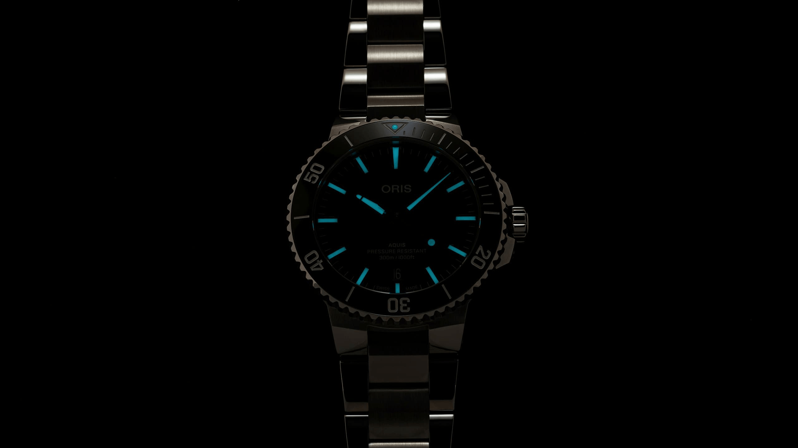 Oris Aquis Date 41.5mm Green Dial Steel Men's Watch 01 733 7787 4157-07 8 22 04PEB
