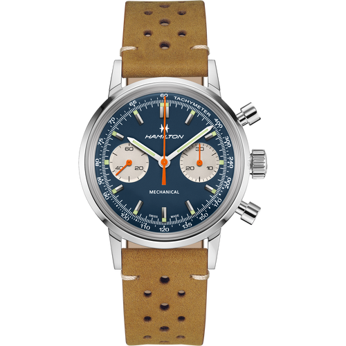 Hamilton American Classic Intra-Matic Chronograph H 40mm Blue Dial Men's Watch H38429541