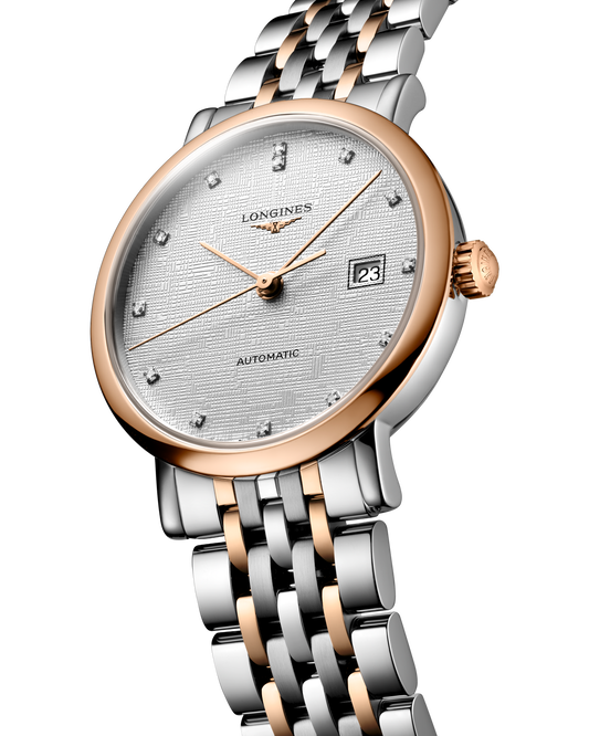 Longines Elegant Collection 29mm Striped Silver Dial Women's Watch L4.310.5.79.7