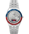 Timex Q Timex x Peanuts GMT 38mm Silver Dial Men's Watch TW2W83300