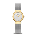 BERING Classic Polished Gold 26mm Silver Dial Women's Watch 10126-001