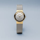 BERING Classic Polished Gold 26mm Silver Dial Women's Watch 10126-001
