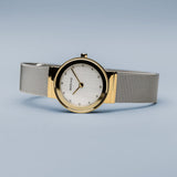BERING Classic Polished Gold 26mm Silver Dial Women's Watch 10126-001
