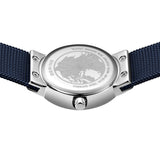 BERING Classic Polished Silver 26mm Blue Mother of Pearl Women's Watch 10126-307