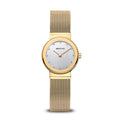 BERING Classic Polished Gold 26mm Silver Dial Women's Watch 10126-334