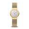 BERING Classic Polished Gold 26mm Silver Dial Women's Watch 10126-334