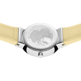 BERING Classic Polished Silver 29mm Yellow Sunray Dial Women's Watch 10129-600