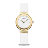 BERING Classic Polished Gold 29mm White Dial Women's Watch 10129-934