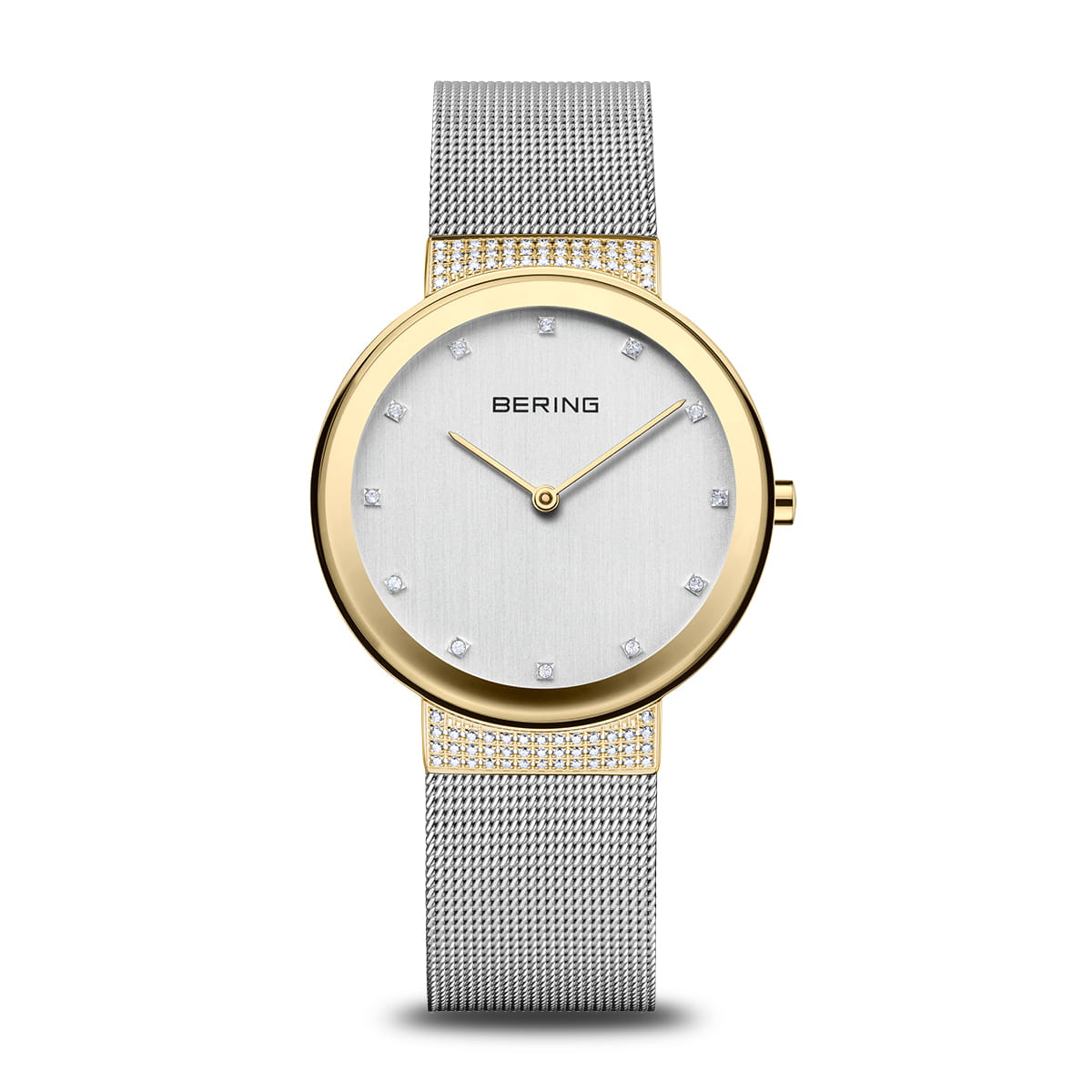 BERING Classic Polished Gold 35mm White Dial Women's Watch 10135-0105