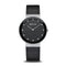 BERING Classic Polished Silver 35mm Black Dial Women's Watch 10135-4025