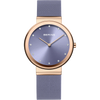BERING Sparkling Mesh Watch Lavender Rose Gold 35mm Lavender Sunray Dial Women's Watch 10135-968