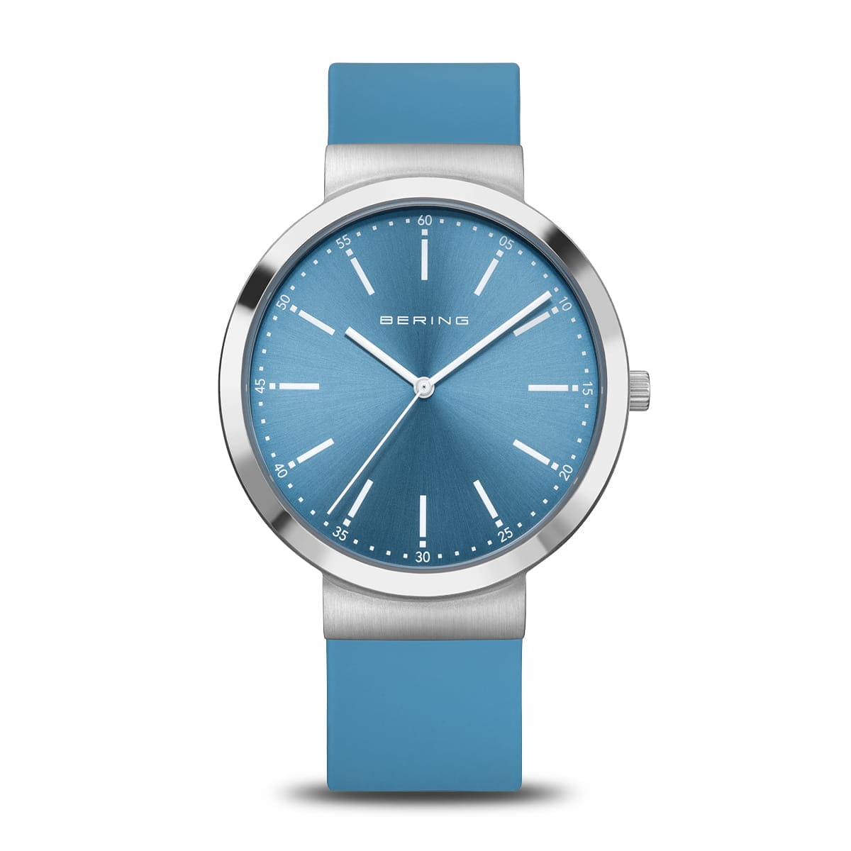 BERING Classic Polished Blue 41mm Blue Dial Women's Watch 10141-398