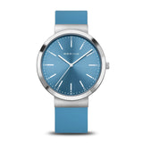 BERING Classic Polished Blue 41mm Blue Dial Women's Watch 10141-398