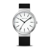 BERING Classic Polished Silver 41mm White Dial Women's Watch 10141-404