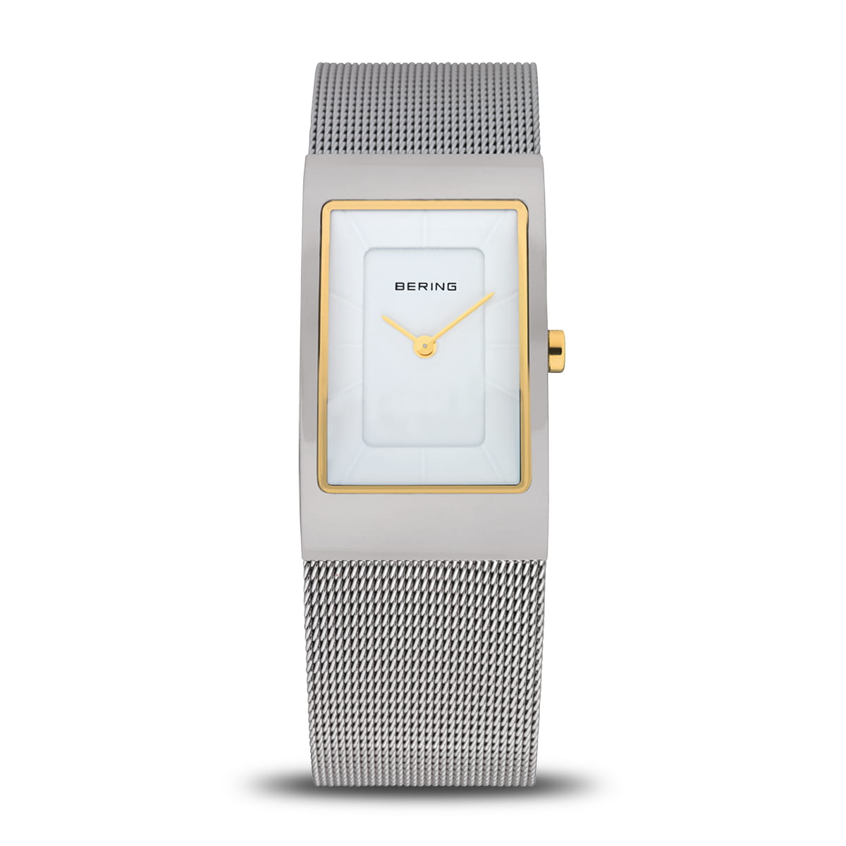 BERING Classic Polished Silver 22mm White Dial Women's Watch 10222-010-S