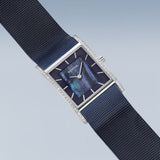 BERING Classic Polished Silver 26mm Blue Dial Women's Watch 10426-397-S