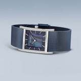 BERING Classic Polished Silver 26mm Blue Dial Women's Watch 10426-397-S