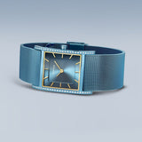 BERING Classic Polished Blue 26mm Blue Sunray Dial Women's Watch 10426-398-S