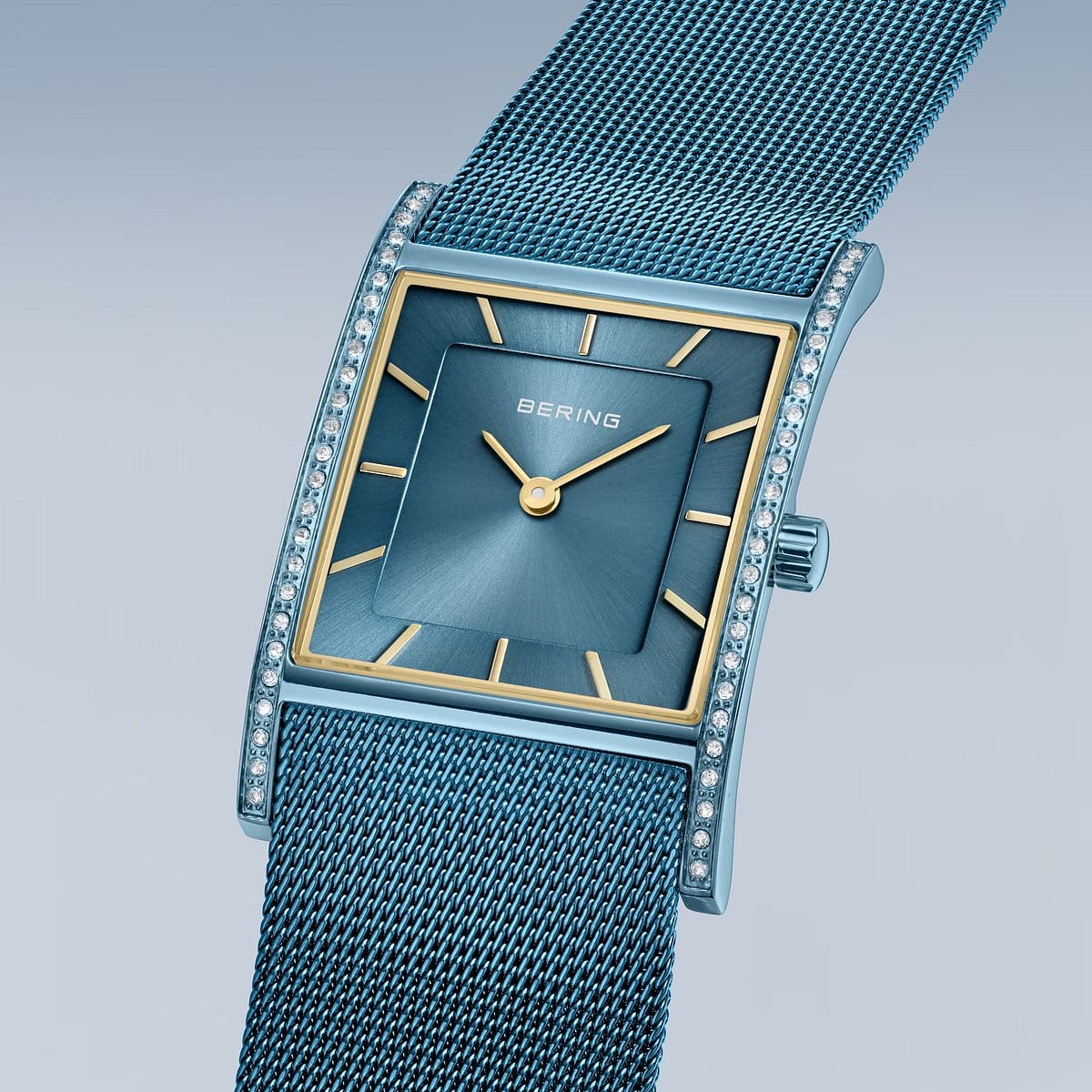 BERING Classic Polished Blue 26mm Blue Sunray Dial Women's Watch 10426-398-S