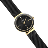BERING Ceramic Wave Diamond Mesh Watch Black 27mm Black Diamond Dial Women's Watch 10725-132
