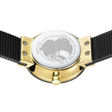 BERING Ceramic Wave Diamond Mesh Watch Black 27mm Black Diamond Dial Women's Watch 10725-132