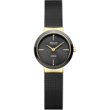 BERING Ceramic Wave Diamond Mesh Watch Black 27mm Black Diamond Dial Women's Watch 10725-132