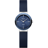 BERING Ceramic Wave Diamond Mesh Watch Blue 27mm Blue Diamond Dial Women's Watch 10725-307