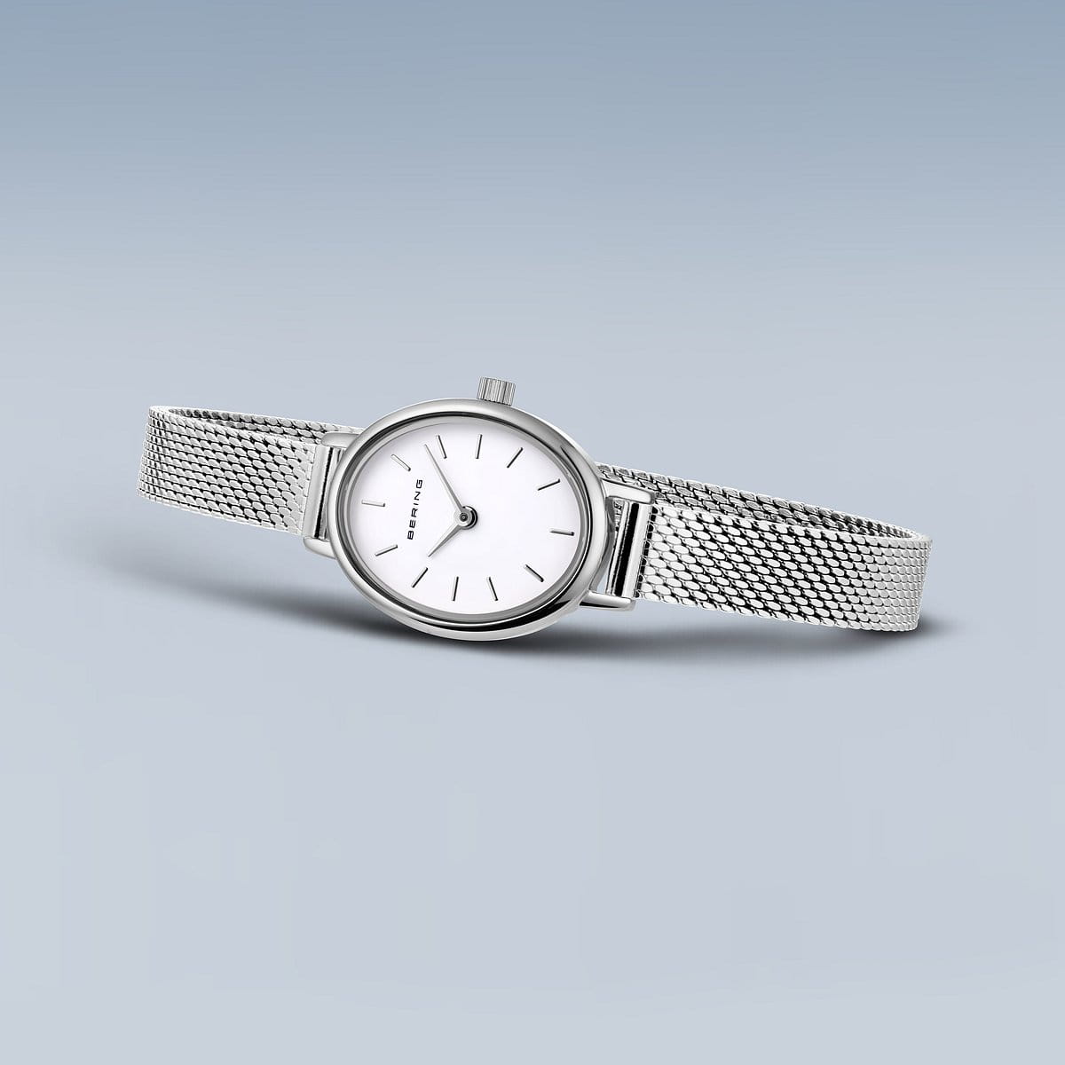 BERING Classic Polished Silver 20mm White Dial Women's Watch 11020-004