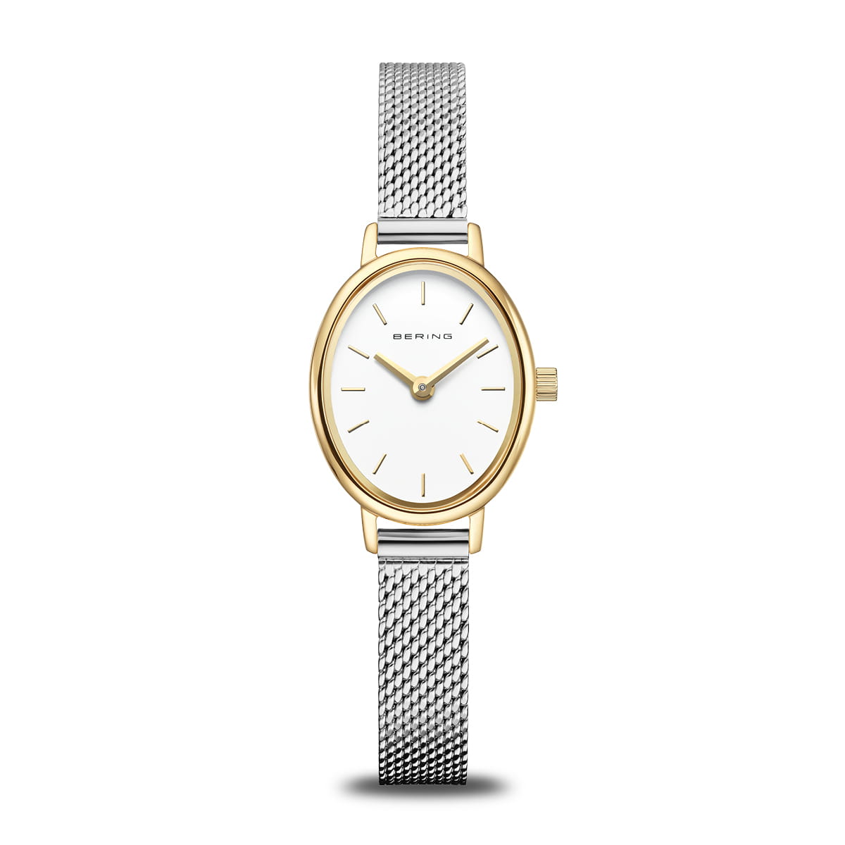 BERING Classic Polished Gold 20mm White Dial Women's Watch 11020-010